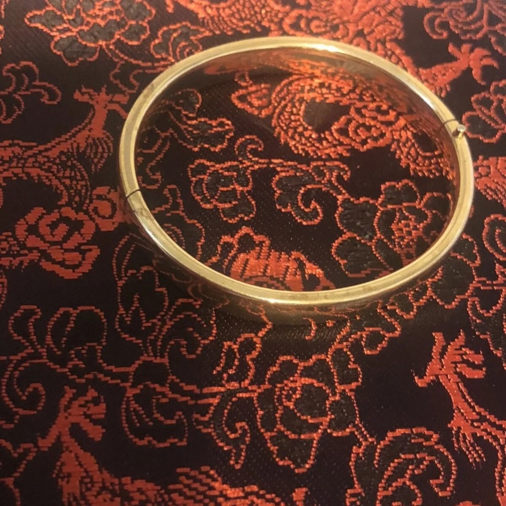 Vintage Napier Gold Tone  Bangle Bracelet with safety Chains